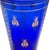 Vintage Artisan Made Hand Blown Cobalt Blue Glass Vase with Applied Gold Honey Bees and Hand Painted Gold Accents....
