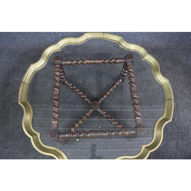 Mid 20th Century Regency Barley Twist Oak Coffee Table For Sale - Image 5 of 7