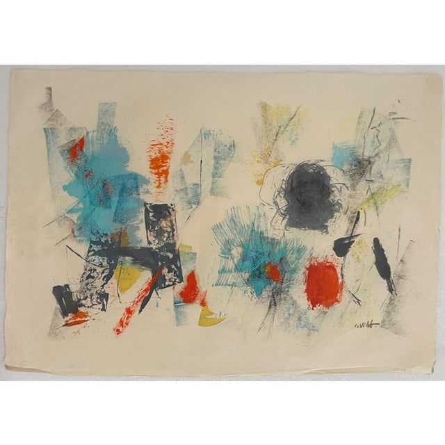 John von Wicht (German American, 1888-1970) Hand signed lower right Oil and media painting on Japan paper Dimensions: 17 X...