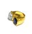 Bochic “Orient” Blue Sapphire & Pearl Vintage 2 Gem Ring Set 18K & Silver, Size 9.5 For Sale - Image 11 of 12