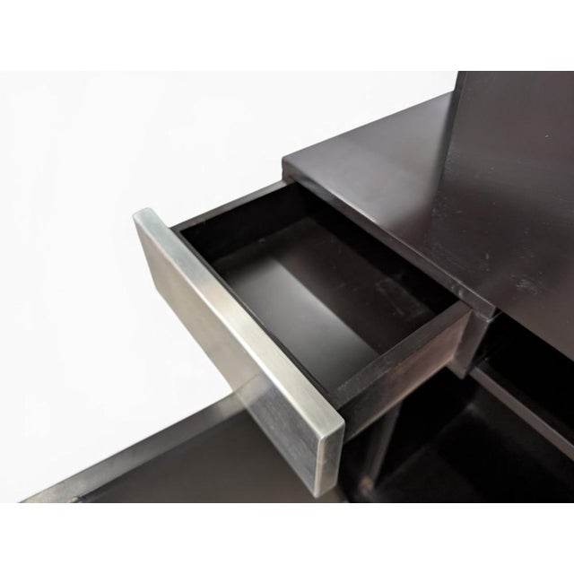 Console Table in Lacquered Wood and Glass, Italy, 1980s For Sale - Image 10 of 13