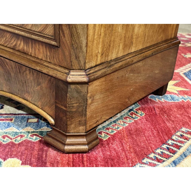 Napoleon III Commode in Mahogany with Oak and White Marble Top, 1800s For Sale - Image 14 of 18
