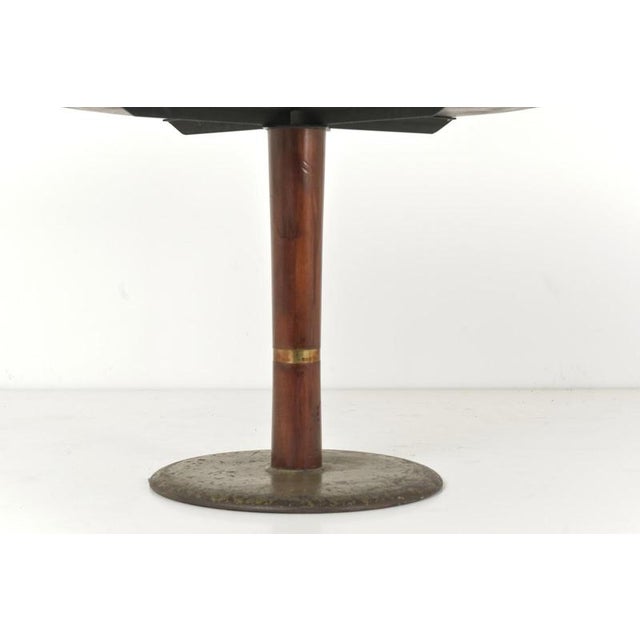 Round Black Diner Table, USA, 1950s For Sale - Image 3 of 9