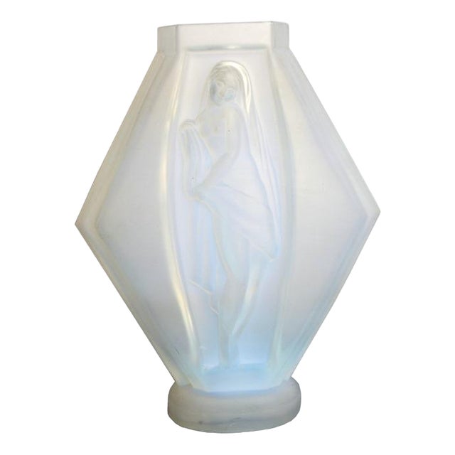 Signed Art Deco Vase Etling For Sale