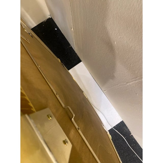 Elegant “Torciglione” Gold Murano Glass Wall Mirror in Barovier Style For Sale - Image 9 of 10