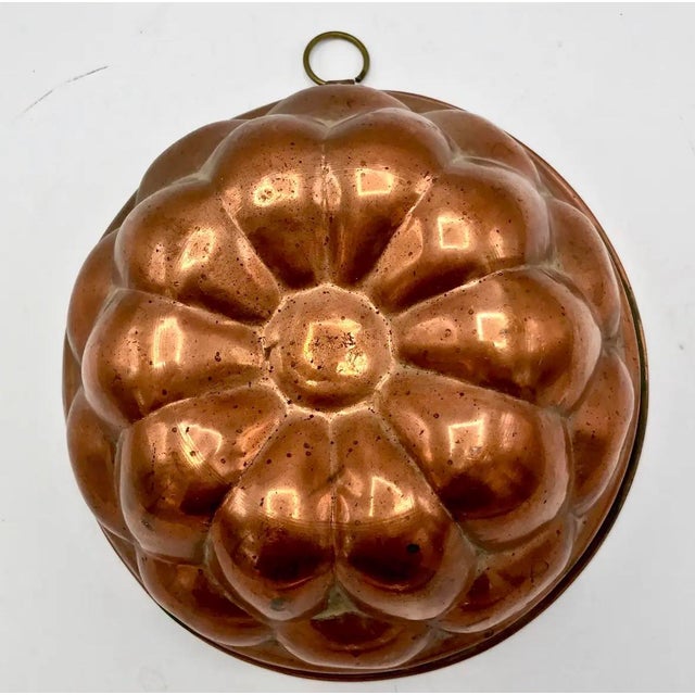 1900 - 1909 19th Century French Solid Copper Culinary Mould With Hanging Ring For Sale - Image 5 of 8
