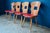 Vintage Retro Gentiane Bistro Chairs with Tapered Legs and Red Faux Leather from Baumann, 1960s, Set of 4 For Sale - Image 3 of 18