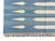 Handmade Cotton Flat Weave Area Rug, Sky Blue and White Striped Dhurrie - 10'x14' For Sale - Image 11 of 14