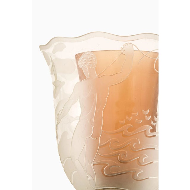 1940s Floor Lamp in Double Glass Shades and Brass by Bo Notini, 1940s For Sale - Image 5 of 13