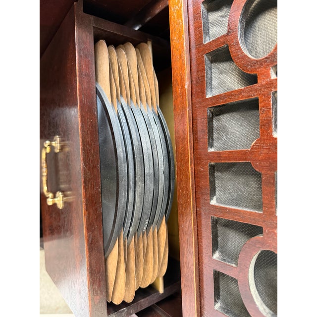 1914 Edison Disk Phonograph Model C-250 With 100 Edison Records Original Oil Can & Brush, Accessories For Sale - Image 18 of 18