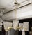 Sculptural Brass and Glass Six-Arm Hanging Light Fixture For Sale - Image 9 of 9