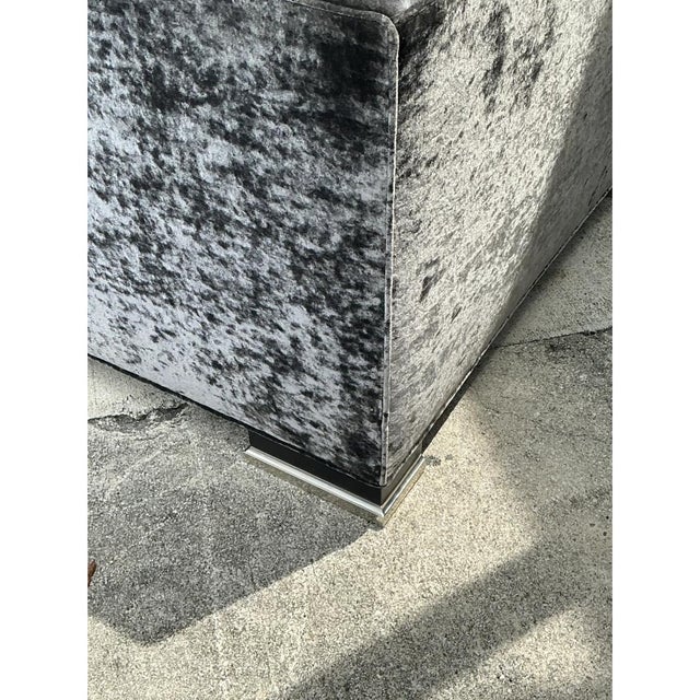 Vintage Monumental Swaim Velvet Sofa For Sale - Image 15 of 16