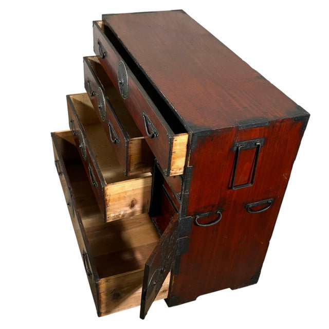 Late 19th Century Japanese Tansu Chest For Sale - Image 6 of 17