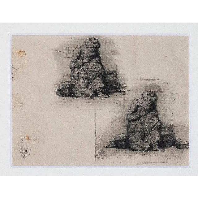 Turkish Man, Pencil Drawing, 1970s, Framed For Sale - Image 3 of 3