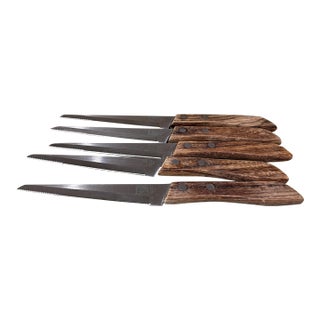 1960s Japanese Kitchen Knife George Washington Olybdenum Vanadium Stainless Steel - 5 pcs For Sale