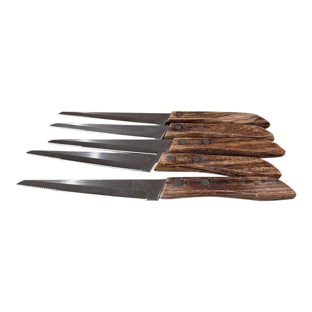 1960s Japanese Kitchen Knife George Washington Olybdenum Vanadium Stainless Steel - 5 pcs For Sale