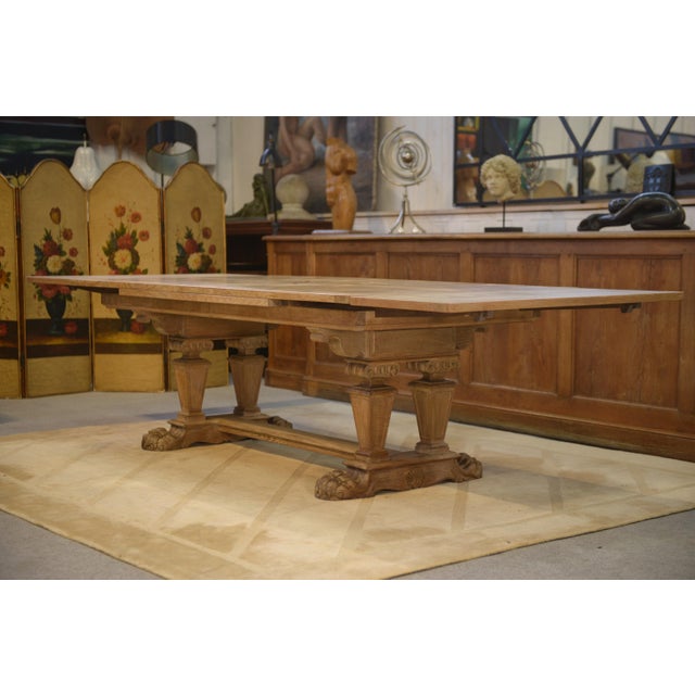 Large Sculptural Oak Table, 1950s For Sale - Image 10 of 14