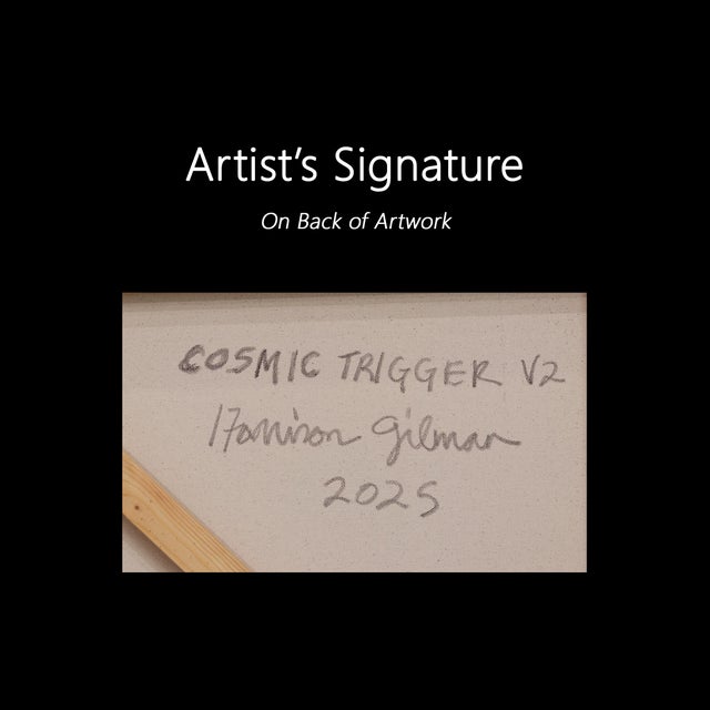 Cosmic Trigger v.2 - Large Contemporary Organic Shape Abstract Oil Painting Artwork by Harrison Gilman For Sale - Image 9 of 9