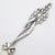 Metal Vintage Italian Handmade Genuine Silver Cocktail Fork With Wheat Corn Decoration For Sale - Image 7 of 10
