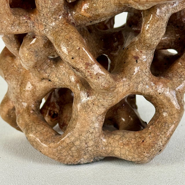 Vintage Studio Pottery Sculpture of Interwoven Deep-Sea Like Plant Form For Sale In New York - Image 6 of 8