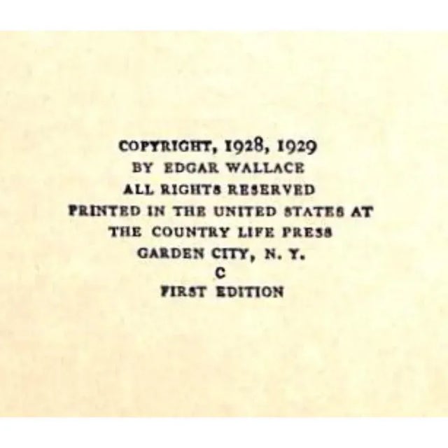 "The Twister" Book 1929 Wallace, Edgar For Sale In New York - Image 6 of 6