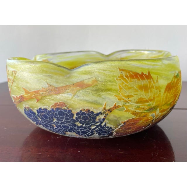 Daum Nancy Antique Daum Nancy Bowl, Signed For Sale - Image 4 of 8