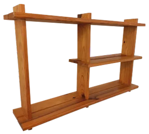 Vintage Pine Wall Shelf in the style of Maison Regain, 1980s