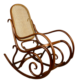 Vintage Brown Rocking Chair by Michael Thonet