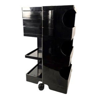 Mid Century Modern, Joe Colombo, Black Boby Trolley Cart 1970, Italy For Sale