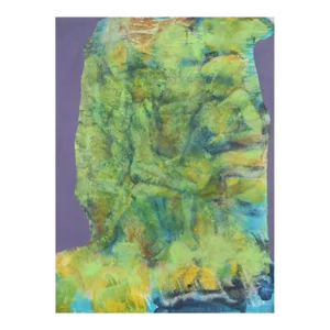 Mid 20th Century Don Stacy Figural Oil Painting of Abstract Green Nudes