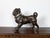 Early 20th Century English 1900s Standing Terracotta Pug Sculpture with Glass Eyes and Collar For Sale - Image 5 of 9