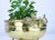 Mid 20th Century Large Hammered Brass Jardiniere Planter With Rose Handles For Sale In Greenville, SC - Image 6 of 9