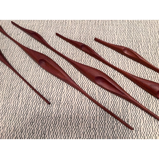 Set of five teak bird wall art (cranes, herons) from the 1960s. In original and very good condition. Excellent handcrafted...