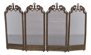 Antique Fireplace Folding Screen, England, 1920s