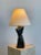 Vintage Black Glazed Ceramic Abstracted Cubist Bust Lamp Attributed to Yasha Heifetz, Circa 1950s For Sale In New York - Image 6 of 11
