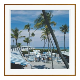 Slim Aarons 'Florida Palms' Framed in Brown Archival Pigment Print For Sale