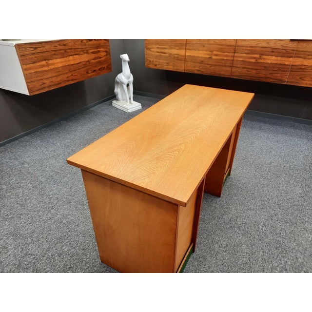 Wood Vintage Childrens Desk with Roll-Up Doors, 1950s For Sale - Image 7 of 13