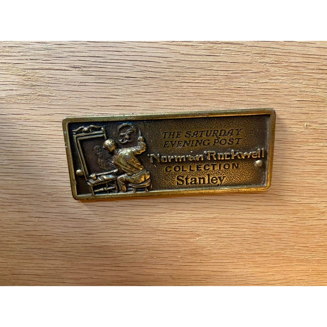 Illustration Vintage Stanley Furniture Norman Rockwell Collection Armoire | Saturday Evening Post Cabinet For Sale - Image 3 of 6
