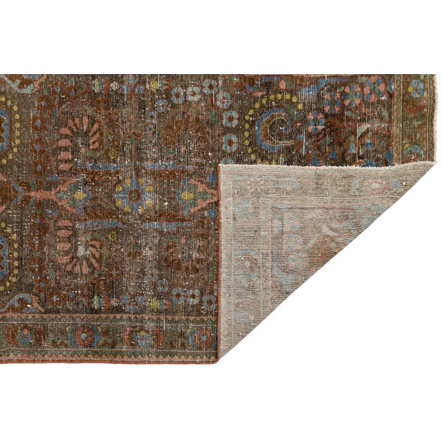 Elevate your space with this exceptional antique Mahal runner, ideal for a high-end luxury interior, gallery corridor, or...