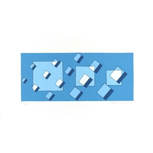 Image dimensions: 13.7 x 32.1 cm. La Distruzione is an amazing original colored serigraph on paper, realized by the...