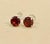 3.0 Carat Round Garnet Stud Post Earrings 14 Karat Yellow Gold For Sale - Image 13 of 18