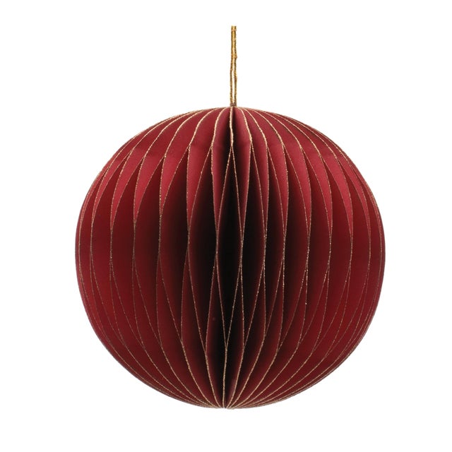 Contemporary Round Paper Ornament Set of 12 For Sale - Image 3 of 4