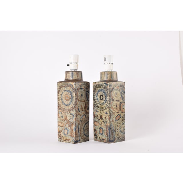 1970s Modern Danish Baca Table Lamps by Nils Thorsson for Royal Copenhagen, 1970s, Set of 2 For Sale - Image 5 of 13