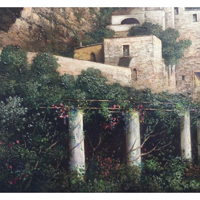 Amalfi Coast, Posillipo School, Oil on Canvas For Sale - Image 7 of 11