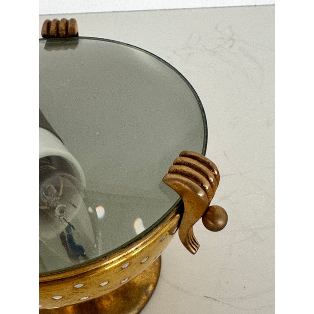 Vintage Italian Brass and Glass Table Lamp from Fontana Arte, 1950s For Sale - Image 16 of 18