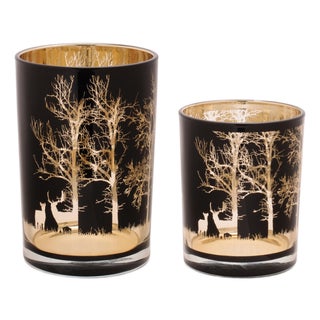 Mossy Oak Deer Candle Holder (Set of 2) For Sale