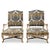 French Early French Louis XV Style Bergere Chairs Shell Apron Cerused Finish - Pair For Sale - Image 3 of 10
