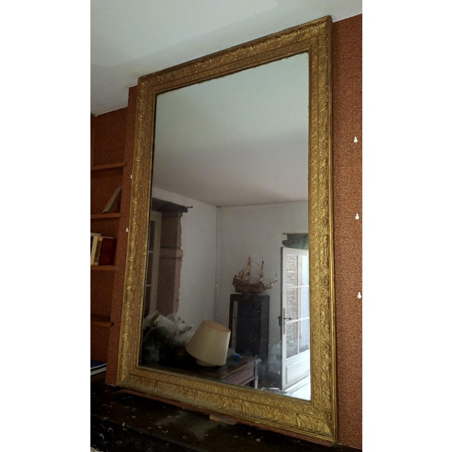 Large Empire Restoration Fireplace Mirror, 1820, in Good conditions. Designed before 1890