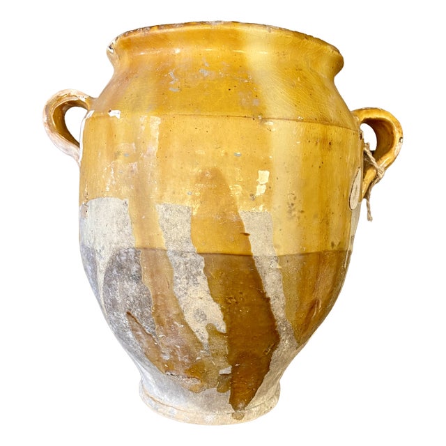 Antique French Glazed Confit Pot, 1890s For Sale