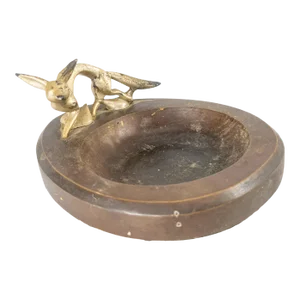 1920's Art Deco Wiener Werkstatte Hagenauer Style Fox Ashtray